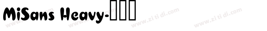 MiSans Heavy字体转换